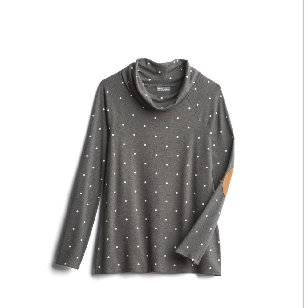 Market & spruce cowl neck elbow patch sweater